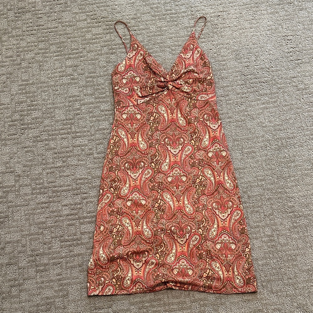 Laundry By Shelli Segal Red Paisley Mini Dress